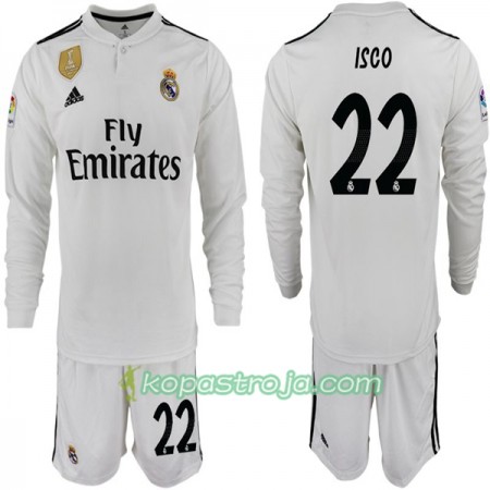 Billiga Fotbollströjor Real Madrid ISCO 22 Barn Hemma tröja 2018/19 Långärmad